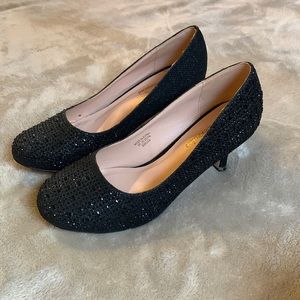 ❗️ FINAL PRICE, W 5 Lauren Lorraine Black Sparkle Mini Heels